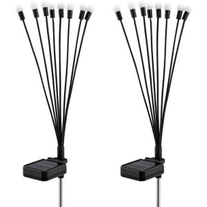 Set van 2 firefly tuinlampen op zonne-energie - 1 set