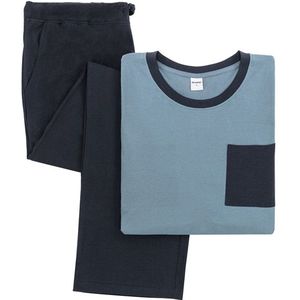 Katoenen pyjama voor heren - Blauw - XL