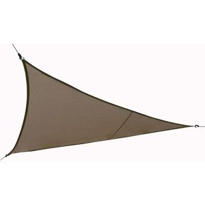 UITVERKOOP: Driehoekige of vierkante schaduwdoek in grijs of taupe met gratis montageset - Driehoekig - Taupe - 5m