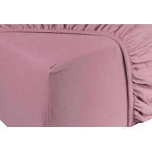 DoubleDry - Hoeslaken Jersey - Katoen - Roze - Rondom Elastiek