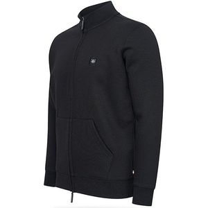 Fleece trui met of zonder kap voor mannen - Trui met kraag - Zwart - XL