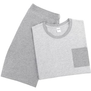 Katoenen zomerpyjama voor heren - Grijs - L