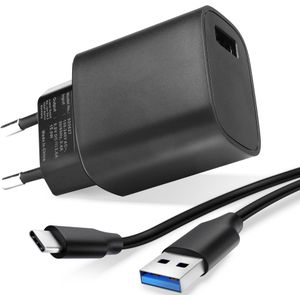 Samsung Galaxy A03s (SM-A037) Oplader + USB Oplader - 1m Laadkabel & AC stroomadapter van subtel