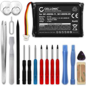 Garmin Camper 770 LMT-D Accu Batterij + Schroevendraaier-set 750mAh van Cellonic