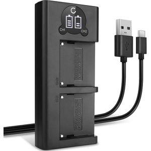 USB Dubbele Oplader voor Sony GV-D1000 - Snelle en Slimme Lader, Laadkabel Voeding USB Kabel