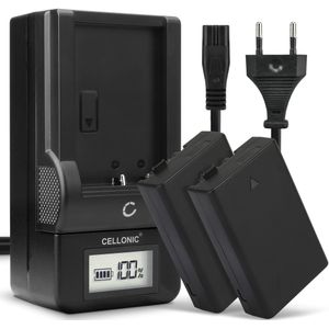2x Pentax KP Accu Batterij + Oplader 1100mAh van CELLONIC