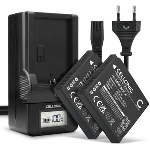 2x Panasonic Lumix DMC-FS8 Accu Batterij + Oplader 700mAh van CELLONIC