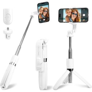 Microsoft Lumia 950 Dual SIM Selfie Stick & Statief met Afstandsbediening van Cellonic – Wit