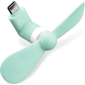 Samsung Galaxy Note 20 USB C ventilator voor smartphone & tablet - Mini-ventilator USB Gadget - Mini portable fan telefoon, turquoise