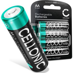 4x Fuji FinePix S2500 HD Accu Batterij 4x AA 2600mAh van CELLONIC