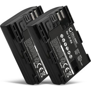 2x Canon EOS R7 Accu Batterij 2000mAh van CELLONIC