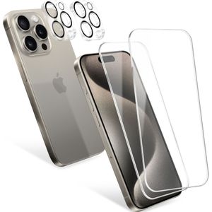 2x iPhone 15 Pro Max Screenprotector + Camerabescherming van CELLONIC®