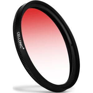 Kleurverloopfilter Gradient filter Rood Zeiss Planar T* 2/50 ZM Lensdop (voorkant)