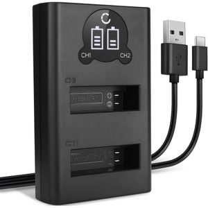 USB Dubbele Oplader voor GoPro Hero 4 - Snelle en Slimme Lader, Laadkabel Voeding