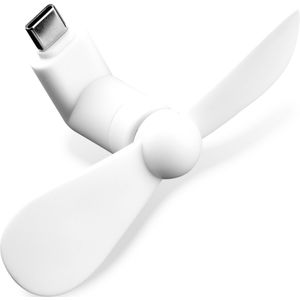 HTC Desire 19 Plus USB C ventilator voor smartphone & tablet - Mini-ventilator USB Gadget - Mini portable fan telefoon, wit