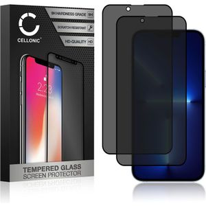 2x Apple iPhone 13 Pro Schermbeschermer 9H getemperd glas Privacy Filter van CELLONIC