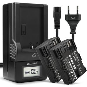 2x Canon EOS 60D Accu Batterij + Oplader 2000mAh van CELLONIC