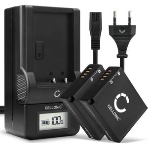 2x Panasonic Lumix DC-GX9 Accu Batterij + Oplader 980mAh van CELLONIC