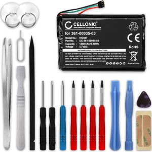 Garmin nüvi 2495LM Accu Batterij + Schroevendraaier-set 1200mAh van CELLONIC