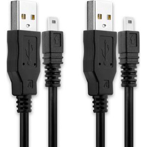 2x Nikon Coolpix 2100 Kabel 8 Pin Camera Mini USB B Datakabel 1.5m Laadkabel van CELLONIC