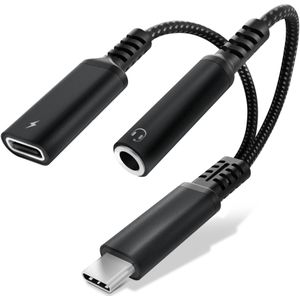 Umidigi A11 Pro Max USB C naar Aux Jack 3.5 mm Adapter van CELLONIC - zwart