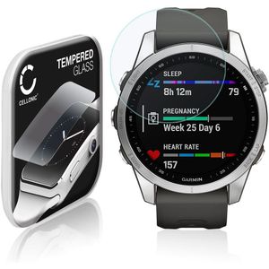 Garmin Fenix 7S Schermbeschermer 9H getemperd glas 2.5D van CELLONIC