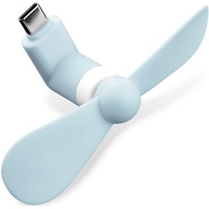 Nokia 3.4 USB C ventilator voor smartphone & tablet - Mini-ventilator USB Gadget - Mini portable fan telefoon, Blauw