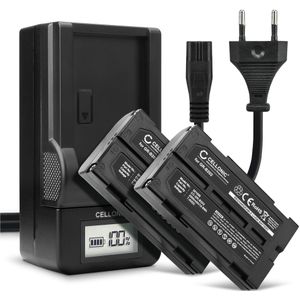 2x Batterij voor Hitachi VM-D875LA Accu 2000mAh + Oplader