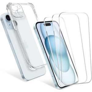 iPhone 15 Plus Hoesje & 3x Schermbeschermer Set van CELLONICÂ® - Helder