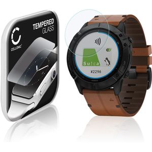 Garmin Fenix 6X Pro Solar Schermbeschermer 9H getemperd glas 2.5D van CELLONIC