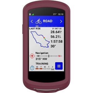 siliconen bumpercase - optimale bescherming voor fiets navigatie / fietscomputers wijn rood - Siliconen protection