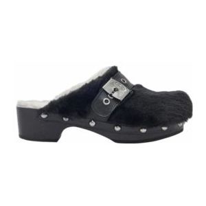 Scholl - Pescura Alaska - Klomp - Zwart - Synthetisch Bont