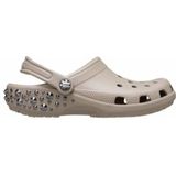 Crocs - Classic Studded Clog - Klomp - Taupe - Sleehak 5 cm