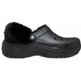 Crocs - Classic Platform Fuzz Lined - Klompen - Zwart