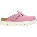 Klomp Birkenstock Women Boston Chunky Suede Leather Candy Pink Narrow-Schoenmaat 40