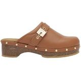 Scholl - Pescura - Clog - Cognac - Kork - Leer