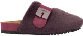 Klomp Scholl Women Alaska 3.0 Synthetic Fur Gr Aubergine-Schoenmaat 38