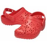 Crocs - Classic Floral Cut Out Clog - Sandaal - Kersenrood - Croslite