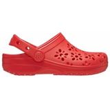 Crocs - Classic Floral Cut Out Clog - Sandaal - Kersenrood - Croslite