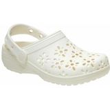 Crocs - Kids Classic Floral Cut Out - Sandaal - Chalk - Croslite