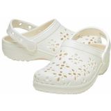 Crocs - Kids Classic Floral Cut Out - Sandaal - Chalk - Croslite