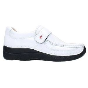 Wolky - Roll Strap - Instapper - White - Geheel Leer Gevoerd - Anatomisch Vormgegeven