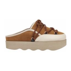 Klomp Scholl Women Lindsay E Suede Leather Chalk Brandy-Schoenmaat 38