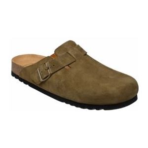 Scholl Klomp Men Olivier Suede Khaki-Schoenmaat 46