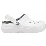 Crocs - Classic Lined Clog - Klomp - White Grey - Kinderschoen