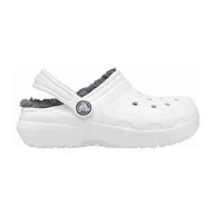 Crocs - Classic Lined Clog - Klomp - White Grey - Kinderschoen
