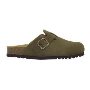 Klomp Scholl Women Fae New Suede Sa Khaki-Schoenmaat 38