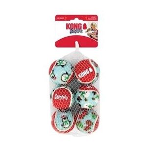 Kong Holiday Squeaker Bal Assorti 6 stuks 5 cm