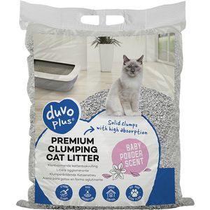 Duvo+ Kattenbakvulling Premium Baby Powder Scent 12KG