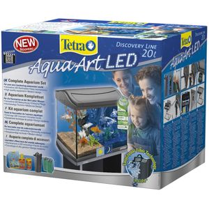 Tetra Aqua-Art Led Shrimp | 20L | 35 x 25 x 25CM Antraciet Aquarium Geleverd met deksel, verlichting en filter